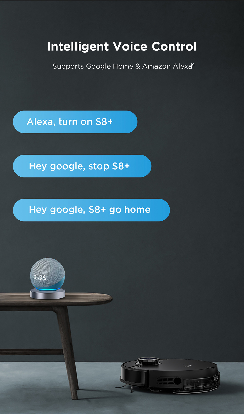 Midea S8+ Robot Vacuum Cleaner Electrolysis Disinfection Vibration Mopping Smart Vacuum Cleaner Dust Collect Station