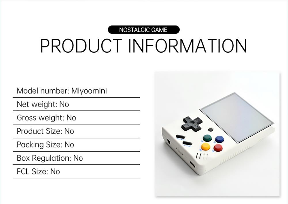 Miyoo Mini 2.8Inch IPS Screen Retro Handheld Game Players 64GB Open Source Downloadable Multi-Language - White