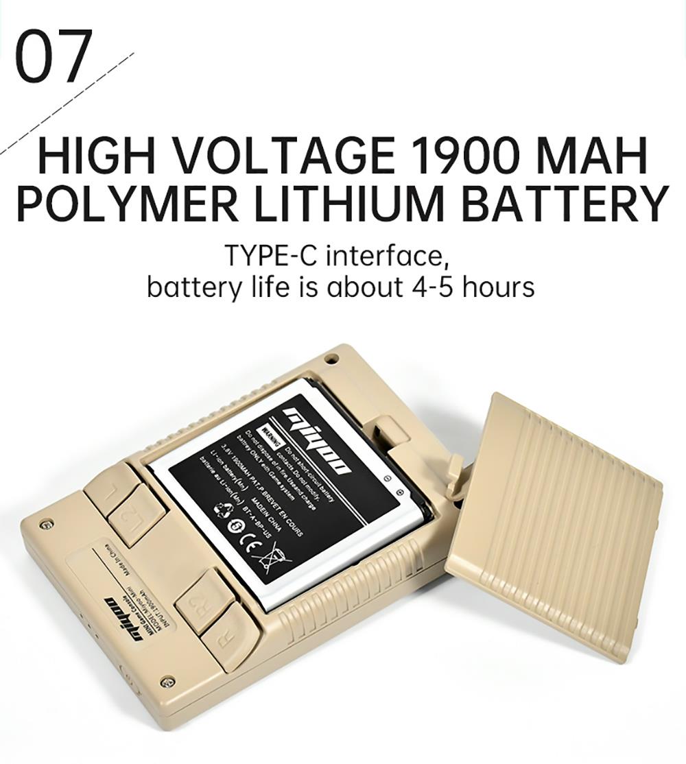 Miyoo Mini 2.8Inch IPS Screen Retro Handheld Game Players 64GB Open Source Downloadable Multi-Language - White
