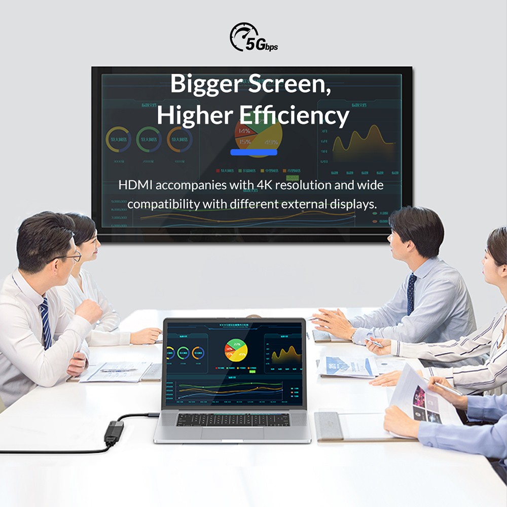 ORICO 6 in 1 Type-C Multi-function Docking Station