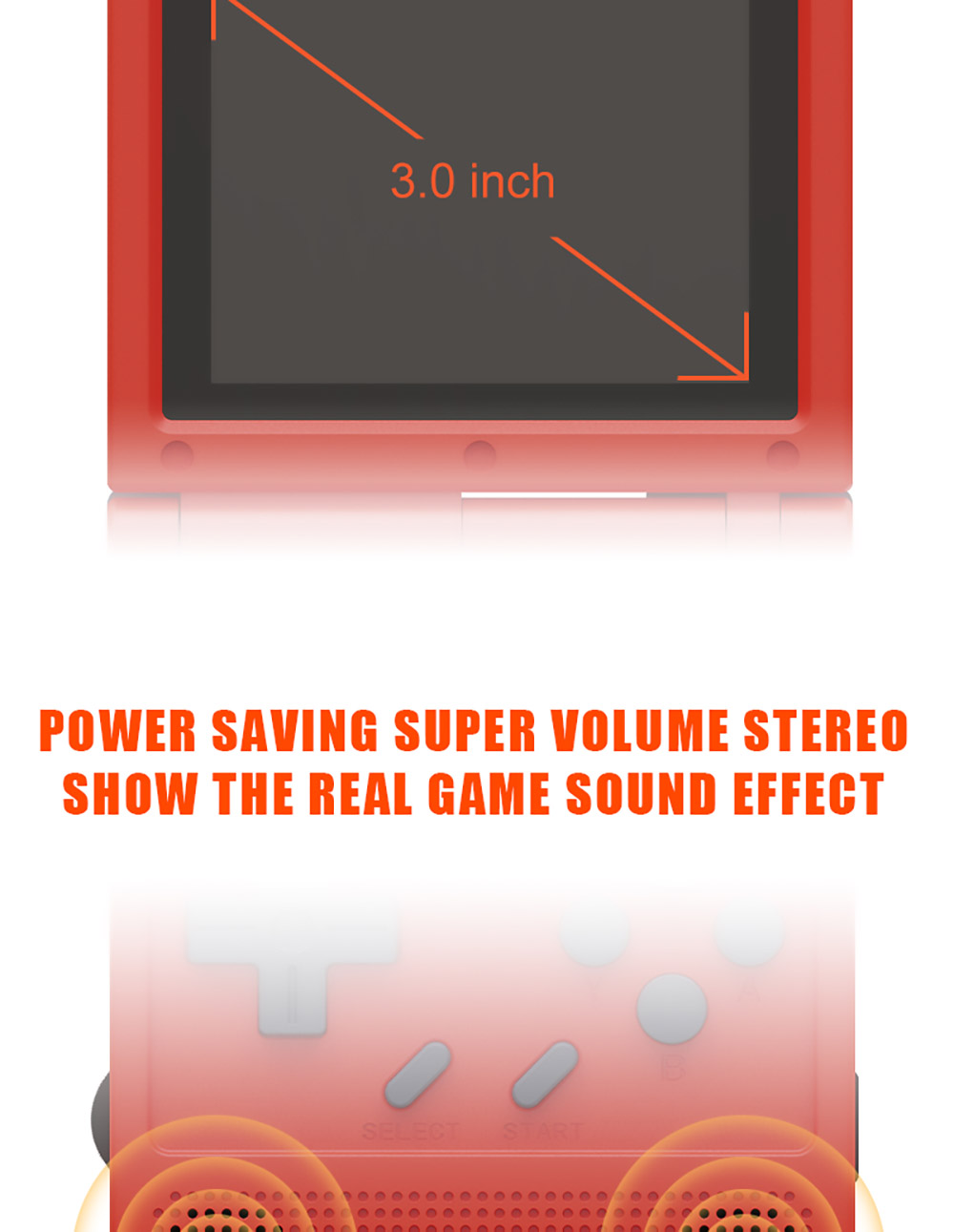 Powkiddy V90 3-Inch IPS Screen Flip Handheld Game Console 16GB Retro Dual Open System16 Simulators Kids Gift - Yellow