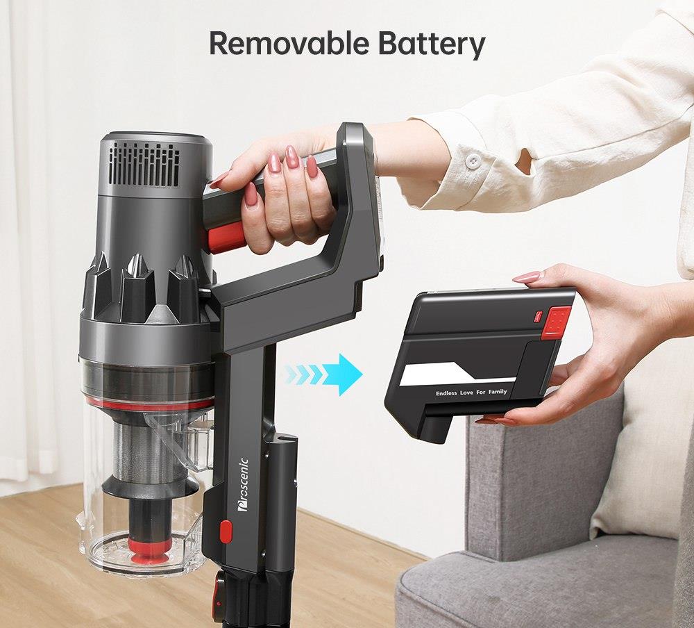 Proscenic P11 Cordless Bagless Stick Vacuum Cleaner 25KPa Suction with Carpet Boost Wet Dry Vacuum Mop with Charge Dock