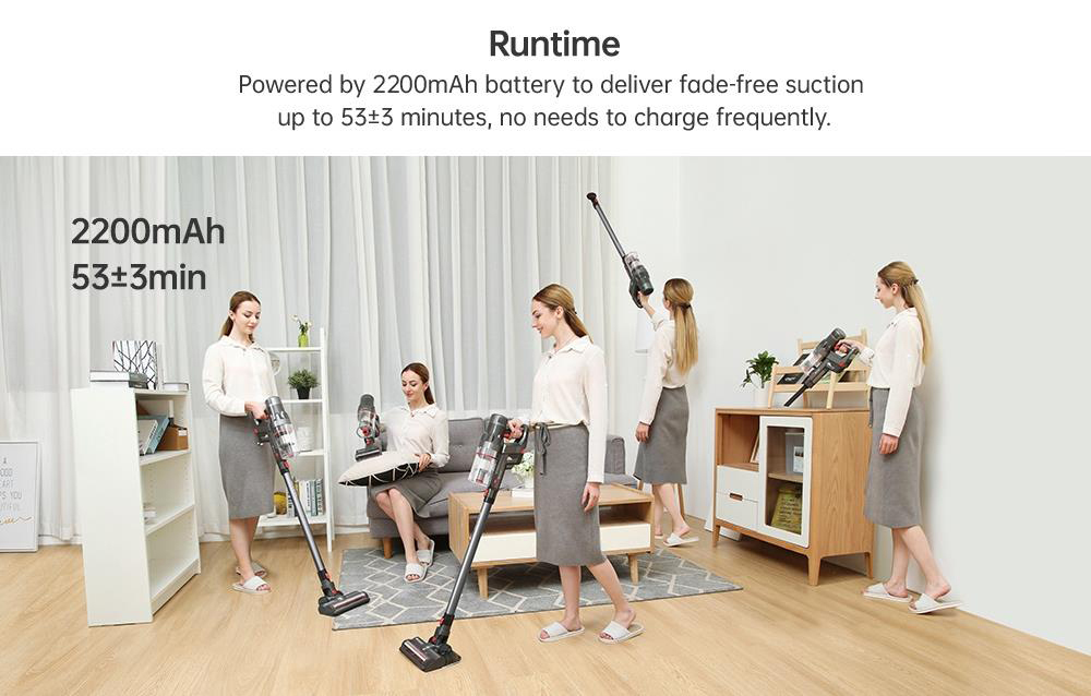 Proscenic P11 Cordless Bagless Stick Vacuum Cleaner 25KPa Suction with Carpet Boost Wet Dry Vacuum Mop with Charge Dock