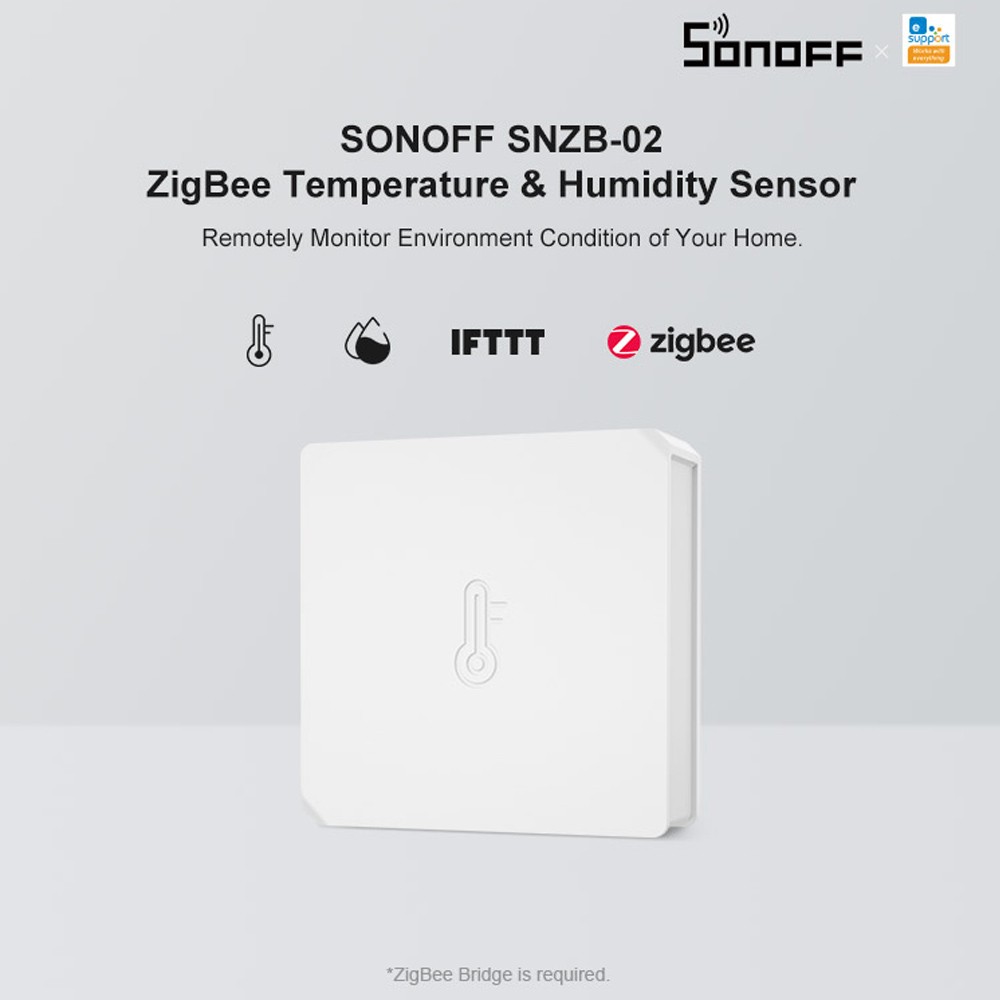SONOFF SNZB-02 ZigBee Temperature And Humidity Sensor without Battery