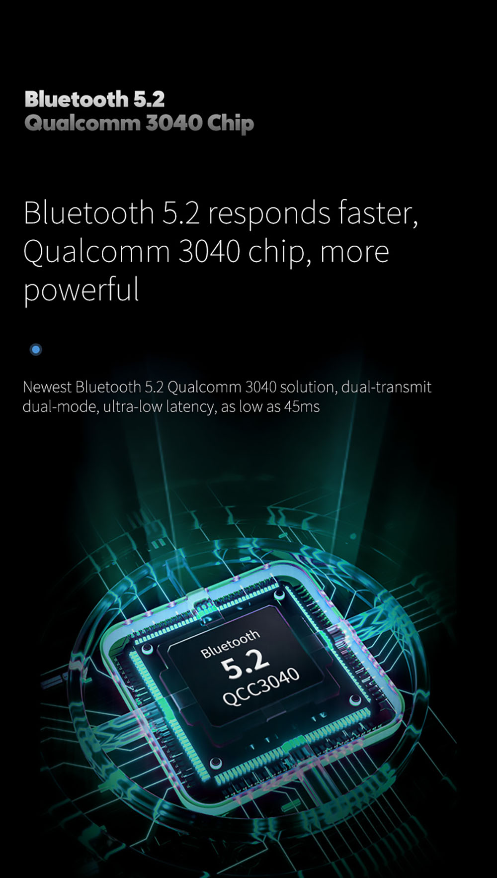Sabbat E16 Music and Gaming True Wireless Earphones Low Latency BT5.2 Deep Bass Noise Cancelling Earbuds - Galaxy Blue