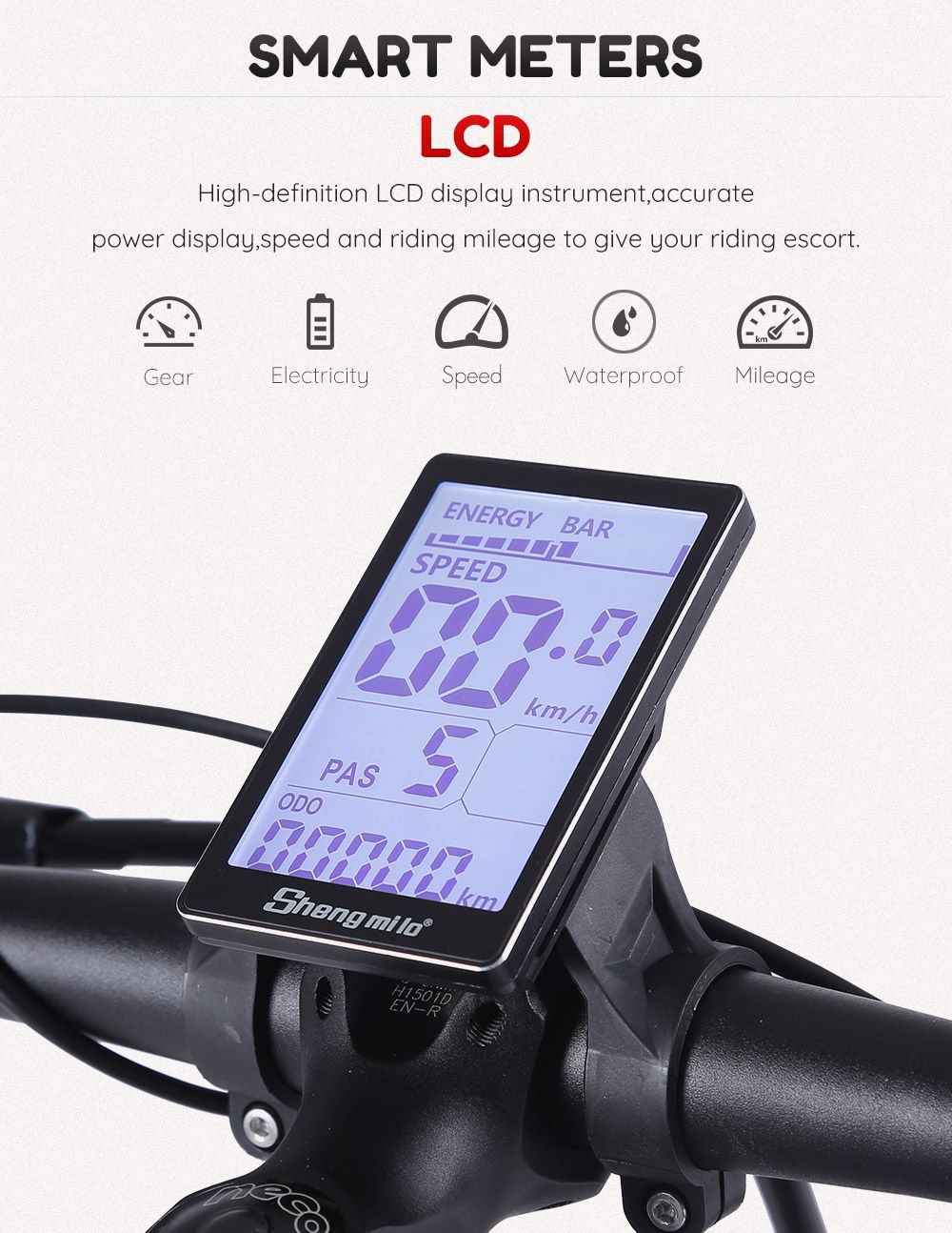 Shengmilo MX02S 1000W 48V 17Ah 26'' E-bike 40km/h Max Speed 40-50km Mileage Range 150kg Max Load - Blue