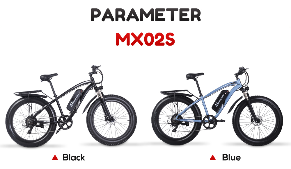 Shengmilo MX02S 1000W 48V 17Ah 26'' E-bike 40km/h Max Speed 40-50km Mileage Range 150kg Max Load - Blue
