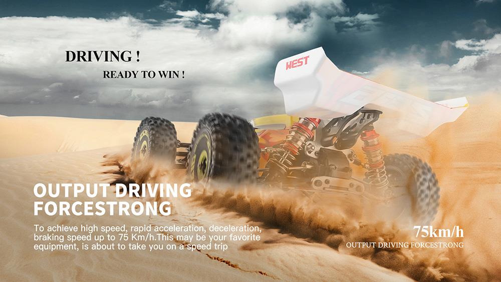 Wltoys 144010 1/14 2.4G 4WD High Speed Racing Brushless RC Vehicle Models 75km/h with 2 Batteries