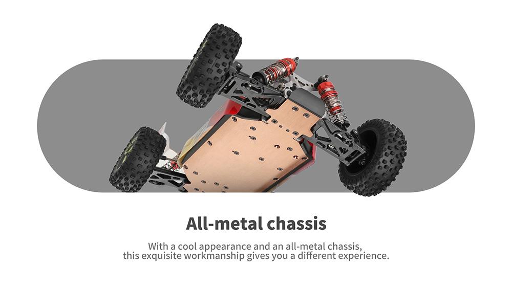 Wltoys 144010 1/14 2.4G 4WD High Speed Racing Brushless RC Vehicle Models 75km/h with 2 Batteries