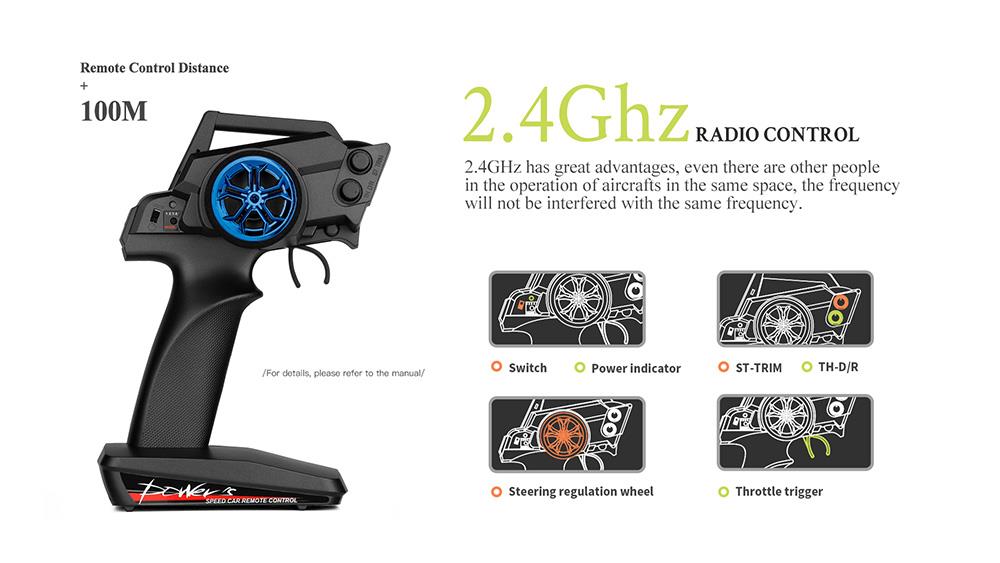 Wltoys 144010 1/14 2.4G 4WD High Speed Racing Brushless RC Vehicle Models 75km/h with 2 Batteries