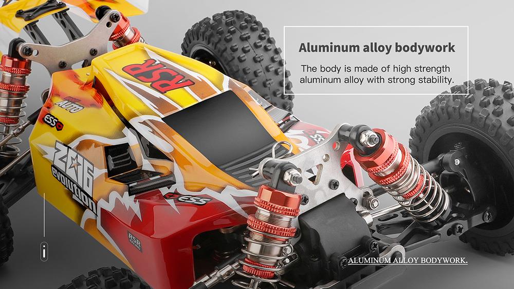 Wltoys 144010 1/14 2.4G 4WD High Speed Racing Brushless RC Vehicle Models 75km/h with 2 Batteries