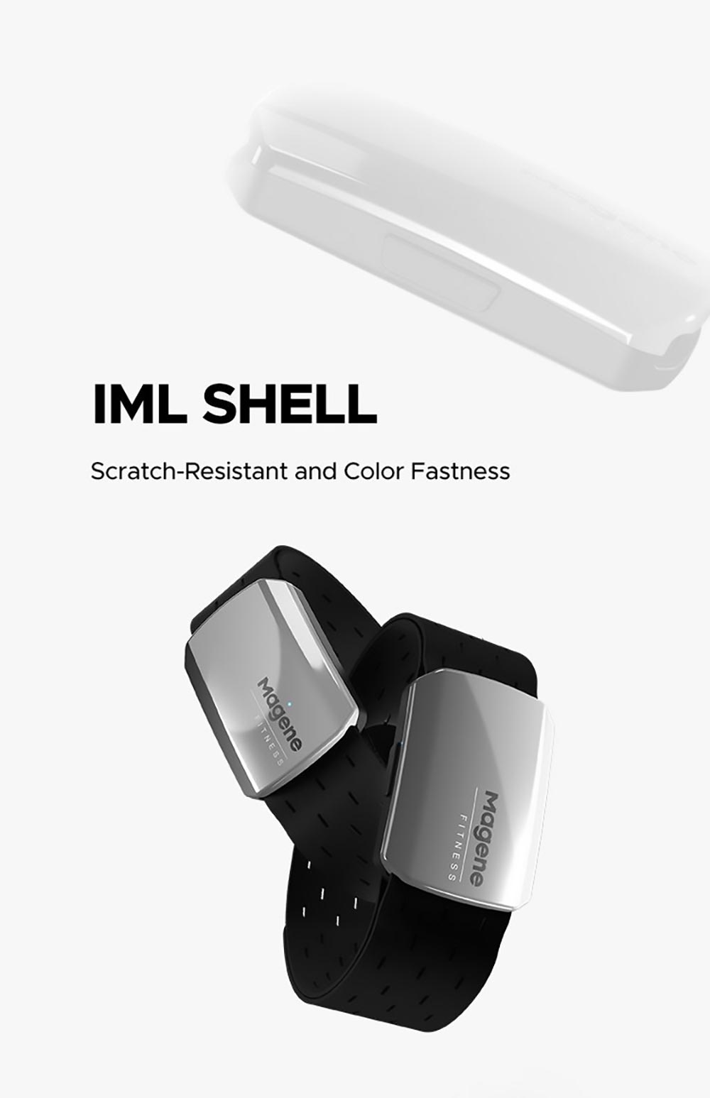 Magene HRM80 Armband Heart Rate Monitor Rechargeable ANT+/Bluetooth Connection IP67 Waterproof Support Fitness APPs