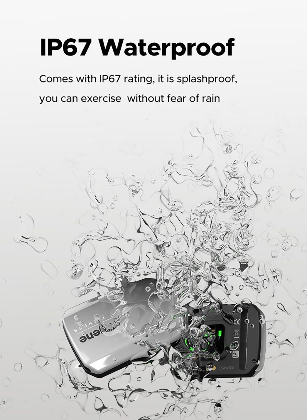Magene HRM80 Armband Heart Rate Monitor Rechargeable ANT+/Bluetooth Connection IP67 Waterproof Support Fitness APPs