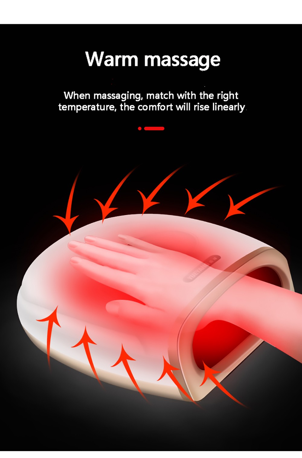 Hand Guard Wireless Hand Massager with Heat and Compression Rechargeable Palm Massage Machine EU Plug - Red