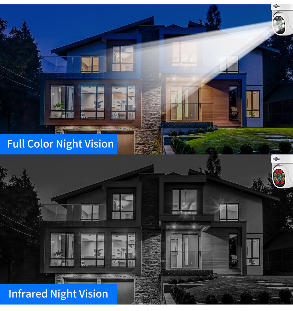 Hiseeu Wireless 8CH 4PCS 3MP Two-Way Audio Security Outdoor & Bullet WIFI IP Cameras