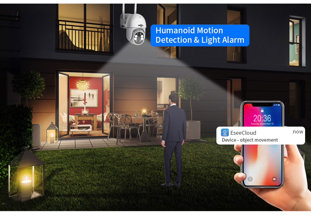 Hiseeu Wireless 8CH 4PCS 3MP Two-Way Audio Security Outdoor & Bullet WIFI IP Cameras