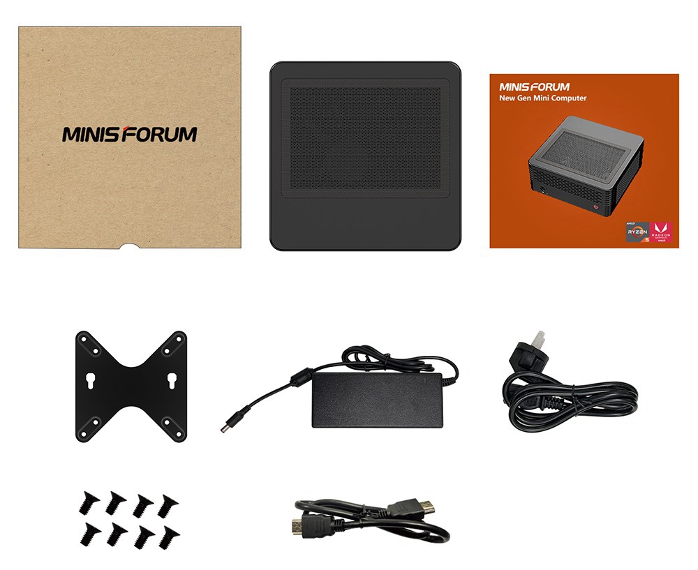 MINISFORUM EliteMini X400 MINI PC 8GB DDR4 256GB SSD AMD Ryzen5 Pro 4650G Hexa Core Radeon Graphics HDMI DP