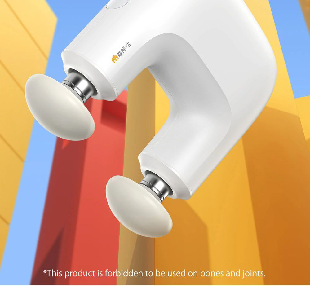 Momoda Mini U-shaped Massage Gun Double-head Massage Mute Massager 3-speed High-frequency Vibration Intelligent Sensing