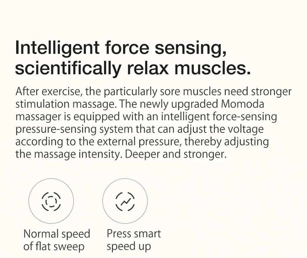 Momoda Mini U-shaped Massage Gun Double-head Massage Mute Massager 3-speed High-frequency Vibration Intelligent Sensing
