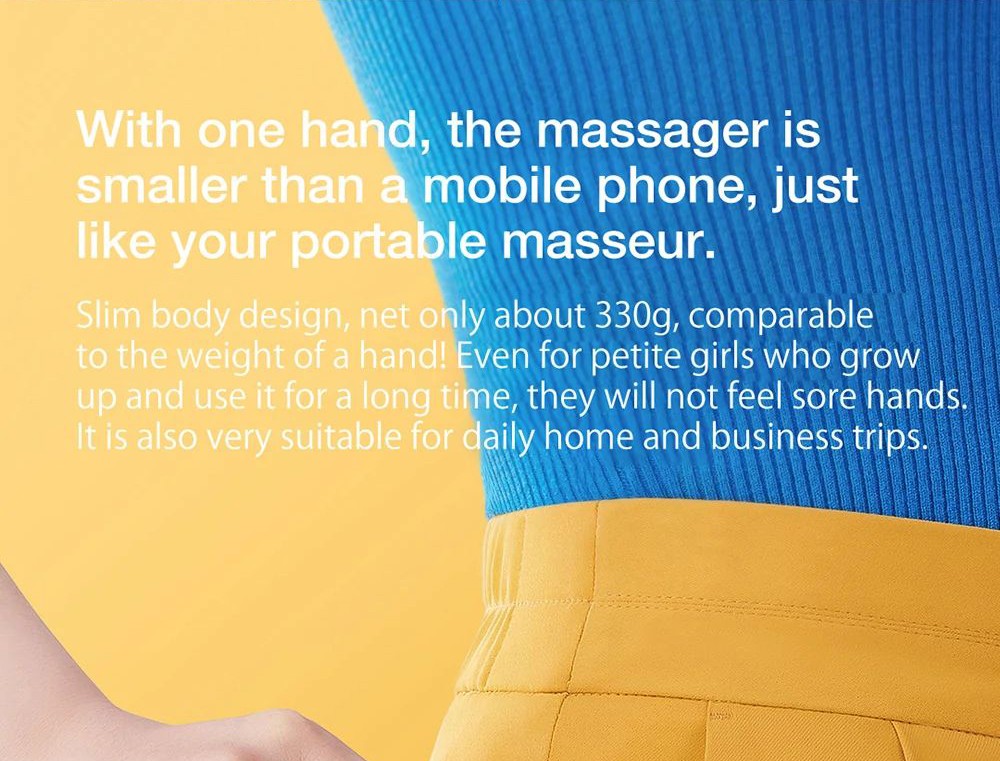 Momoda Mini U-shaped Massage Gun Double-head Massage Mute Massager 3-speed High-frequency Vibration Intelligent Sensing