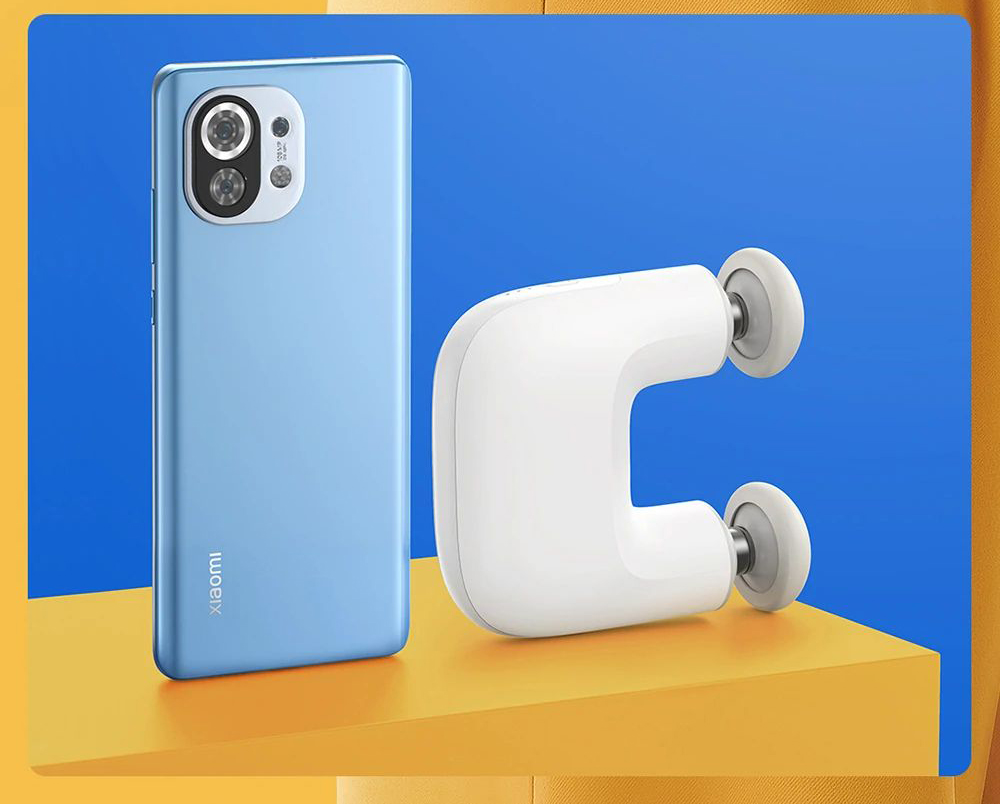 Momoda Mini U-shaped Massage Gun Double-head Massage Mute Massager 3-speed High-frequency Vibration Intelligent Sensing