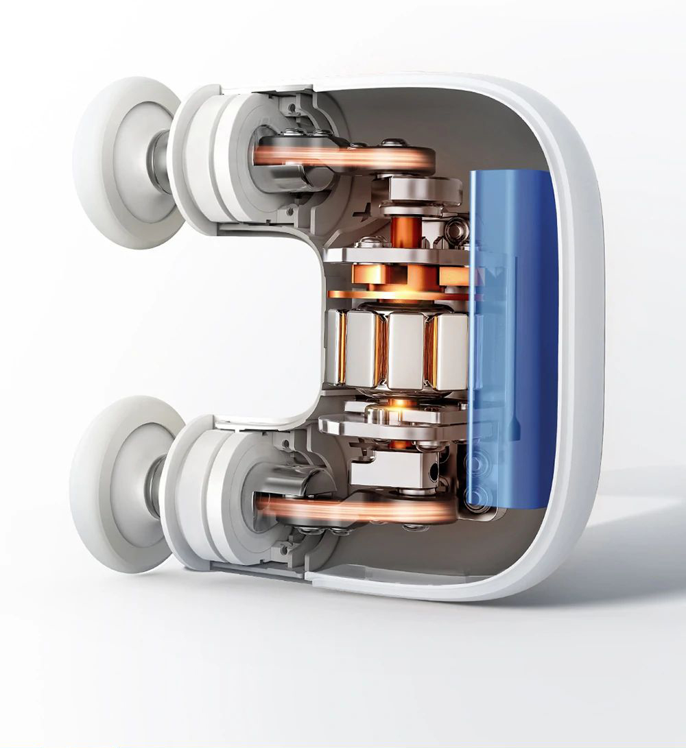 Momoda Mini U-shaped Massage Gun Double-head Massage Mute Massager 3-speed High-frequency Vibration Intelligent Sensing