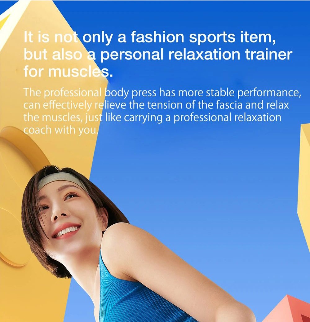 Momoda Mini U-shaped Massage Gun Double-head Massage Mute Massager 3-speed High-frequency Vibration Intelligent Sensing