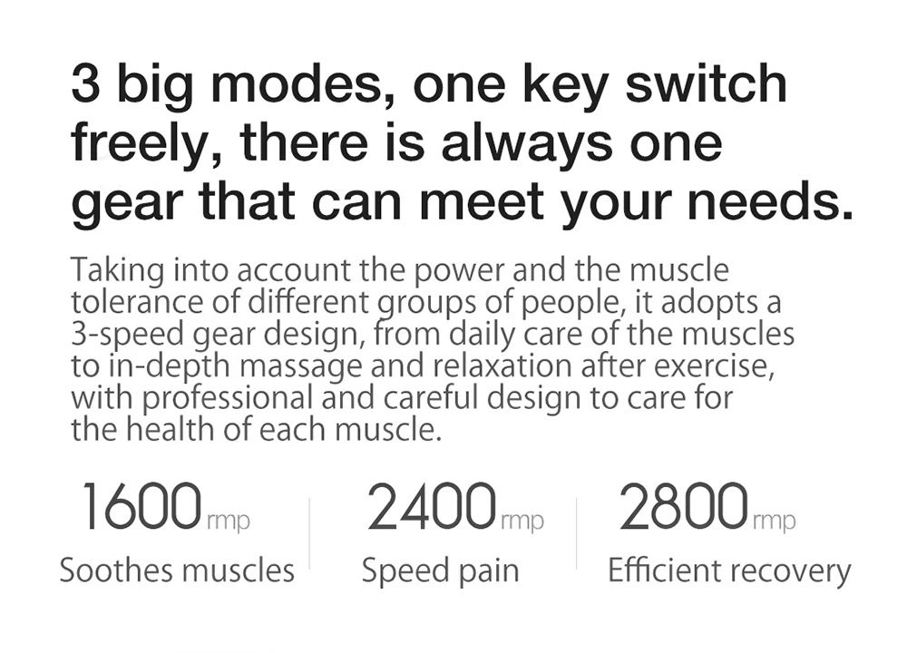 Momoda Mini U-shaped Massage Gun Double-head Massage Mute Massager 3-speed High-frequency Vibration Intelligent Sensing