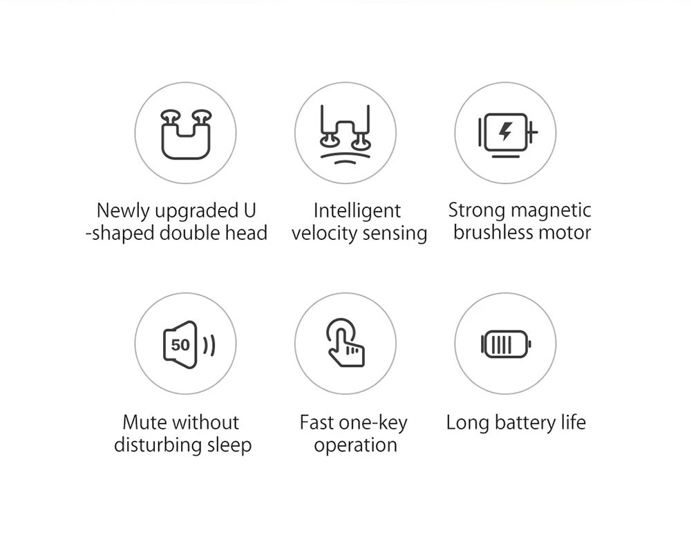 Momoda Mini U-shaped Massage Gun Double-head Massage Mute Massager 3-speed High-frequency Vibration Intelligent Sensing