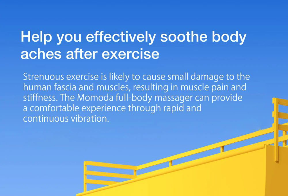 Momoda Mini U-shaped Massage Gun Double-head Massage Mute Massager 3-speed High-frequency Vibration Intelligent Sensing