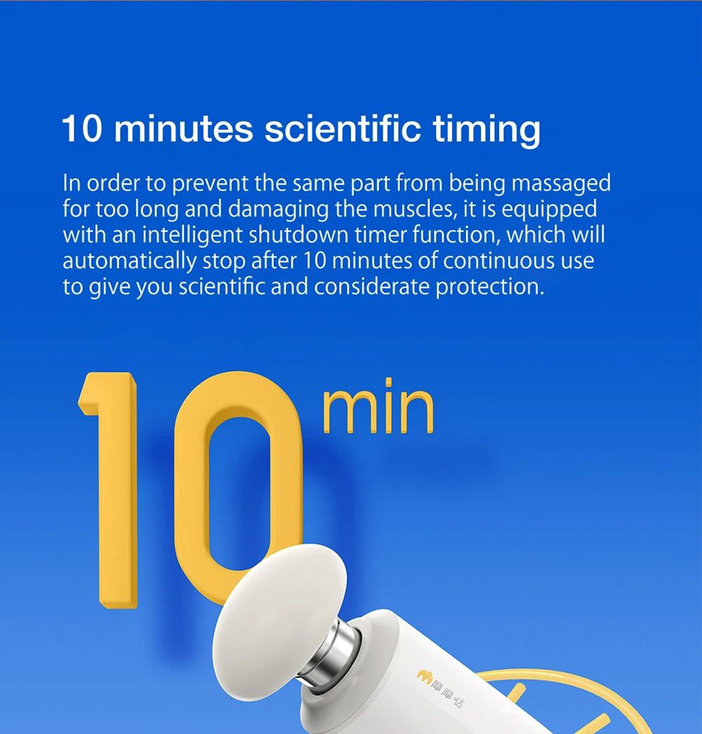 Momoda Mini U-shaped Massage Gun Double-head Massage Mute Massager 3-speed High-frequency Vibration Intelligent Sensing