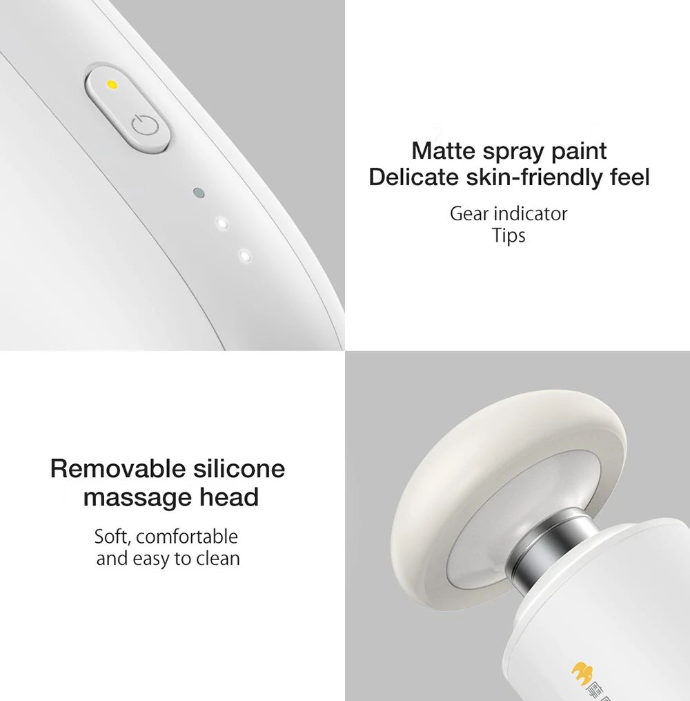 Momoda Mini U-shaped Massage Gun Double-head Massage Mute Massager 3-speed High-frequency Vibration Intelligent Sensing