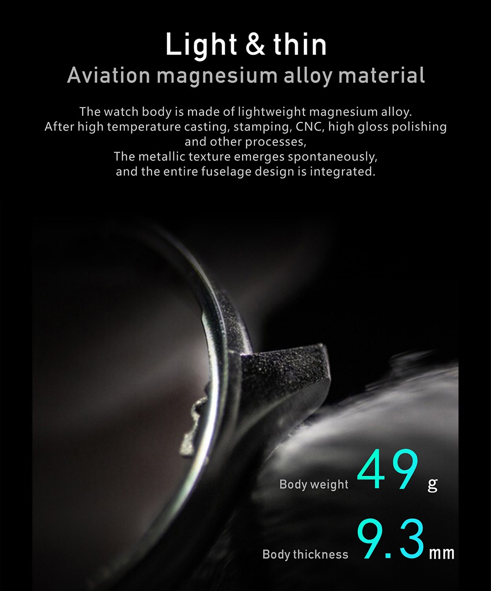 Makibes Q21 Smartwatch 1.28'' Touch Screen Heart Rate SpO2 BP Monitor - Black