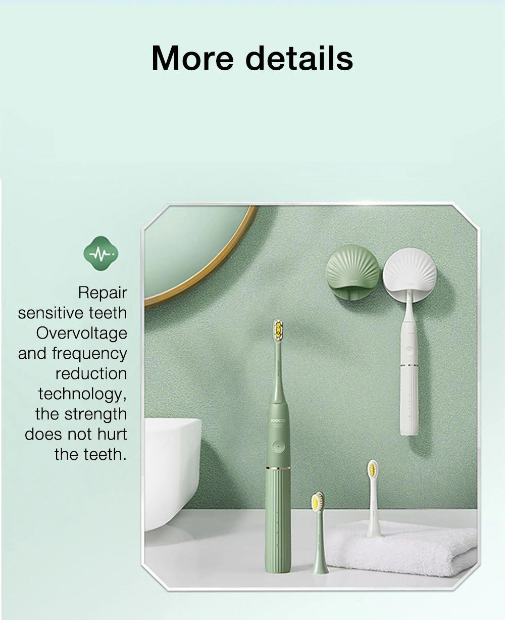 SOOCAS D2 Sonic Electric Toothbrush UVC Disinfect IPX7 Waterproof USB Rechargeable with 3 Brushing Mode - Green