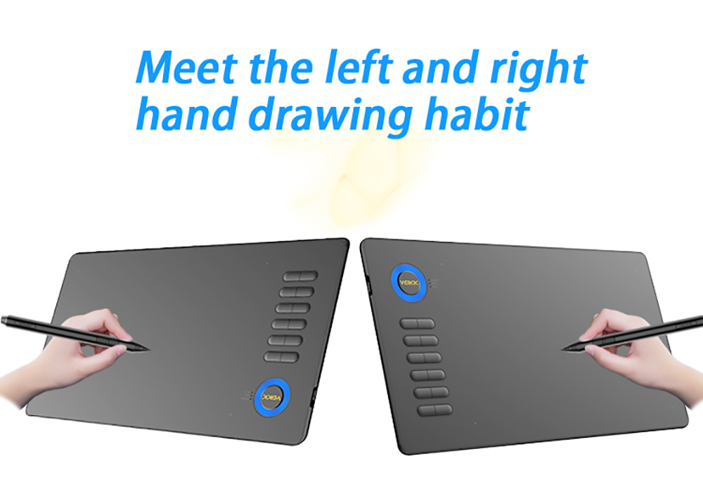 VEIKK A15 Pen Tablet 10x6'' 12 Shortcut Keys Support Windows Android Mac Linux for Professional Designer - Blue