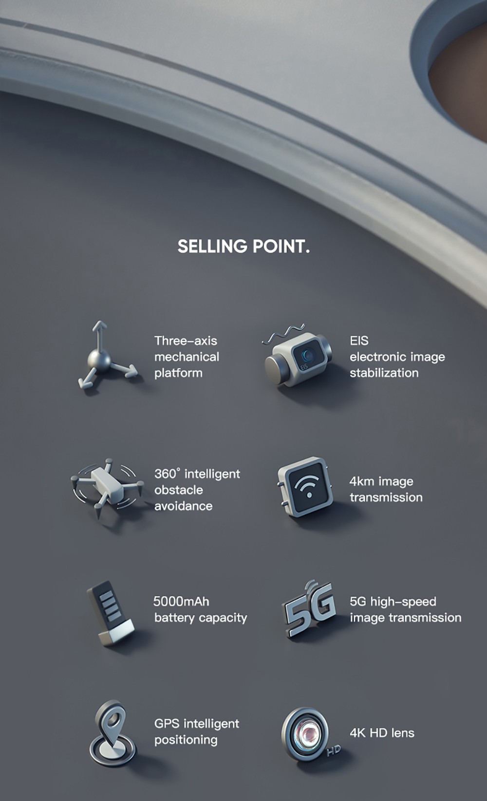 ZLL SG906 MAX2 BEAST 3E 5G WiFi 4KM FPV GPS RC Drone with 4K EIS Camera 3-Axis Gimbal 30mins Flight Time - With Ambarella Chip One Battery