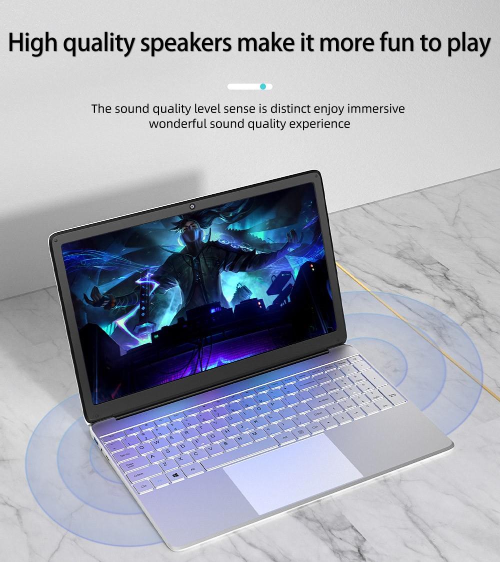 KUU A8S PRO Laptop 15.6" 1920*1080 IPS Screen Intel J4125 8GB LPDDR4 256GB SSD Windows 10 5000mAh Battery EU Plug