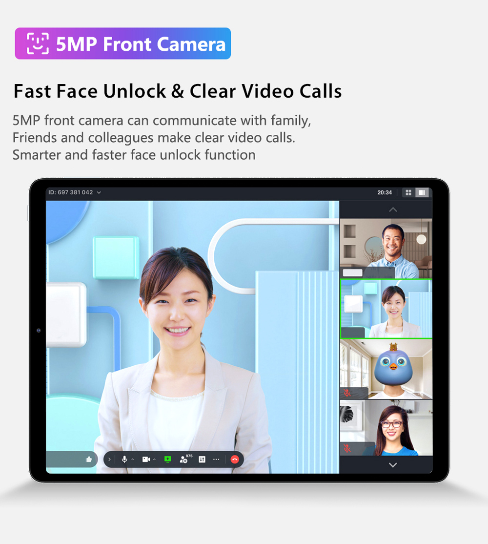 KUU UPAD 11 Inch Tablet PC 4G LTE Network and Phone Call Android 11 4G RAM 64G ROM T618-Unisoc 5G WIFI 13M Camera