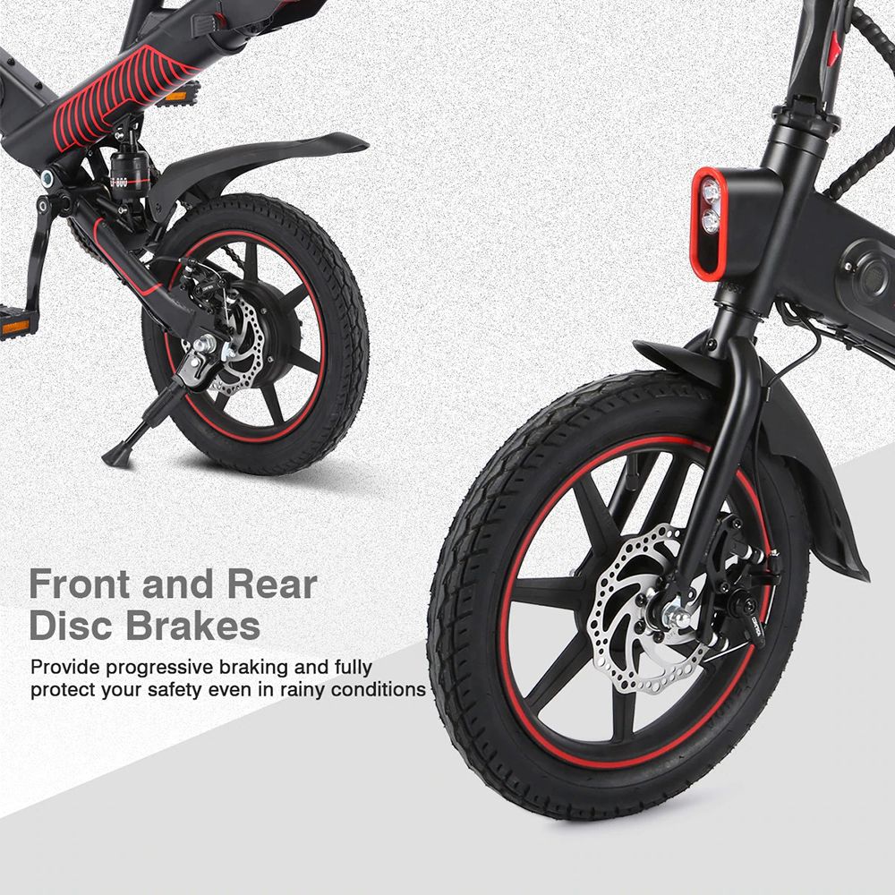 Dohiker Y-1 10Ah 36V 350W 14 Inches Moped Electric Bike Smart Folding Bike 25km/h Max Speed 50-60km Mileage - White