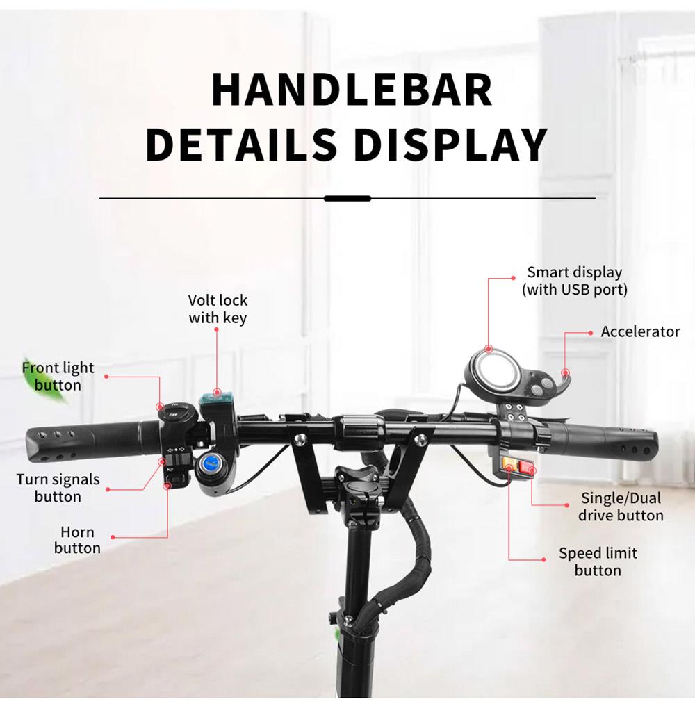 Halo Knight T104 Off Road Electric Scooter 52V 2000W 28Ah Battery 60km Range 65km/h Max Speed 150kg Load