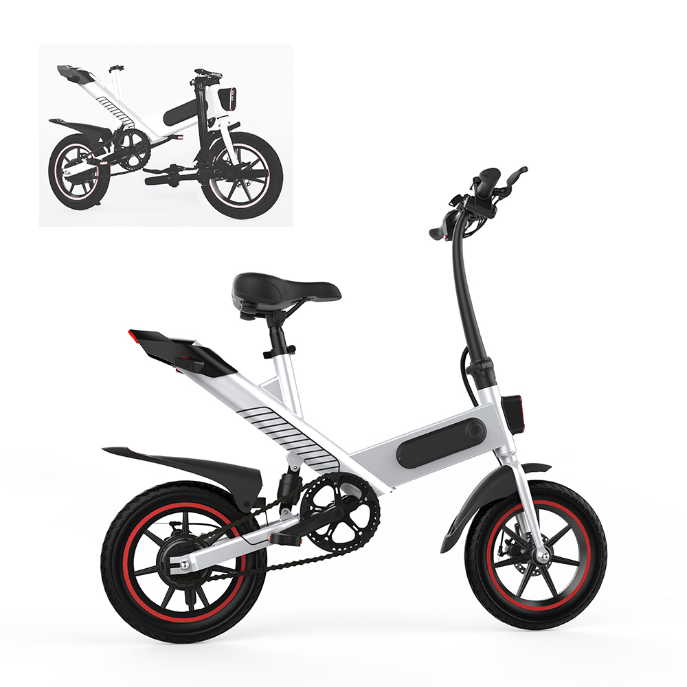 Dohiker Y-1 10Ah 36V 350W 14 Inches Moped Electric Bike Smart Folding Bike 25km/h Max Speed 50-60km Mileage - Red