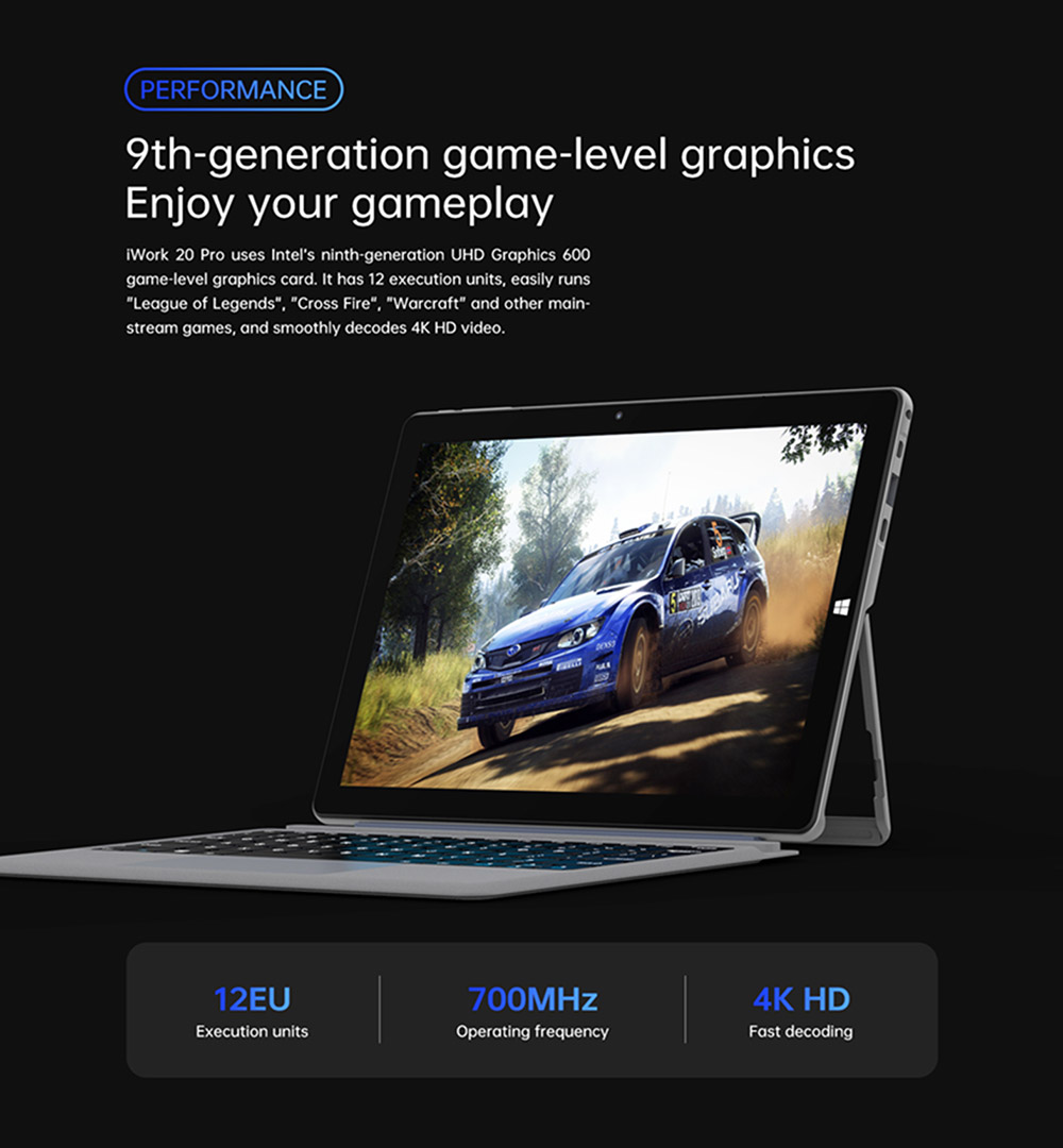 ALLDOCUBE iWork 20 Pro Tablet PC 10.5'' IPS Screen Intel N4120 8GB RAM 128GB ROM Support 4K Video Windows 10 - EU Plug