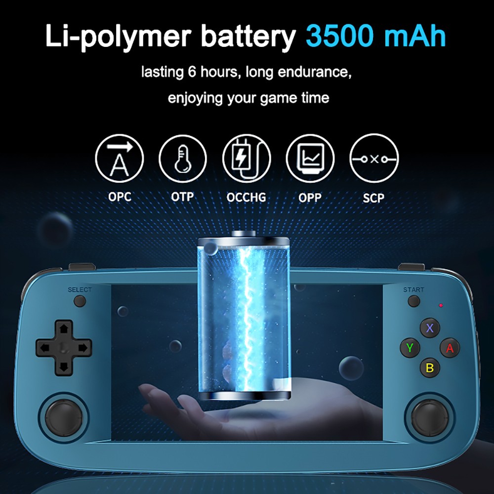 ANBERNIC RG503 Portable Game Console 1+16GB 4.95'' OLED Screen Retro WiFi Bluetooth Linux System - Blue