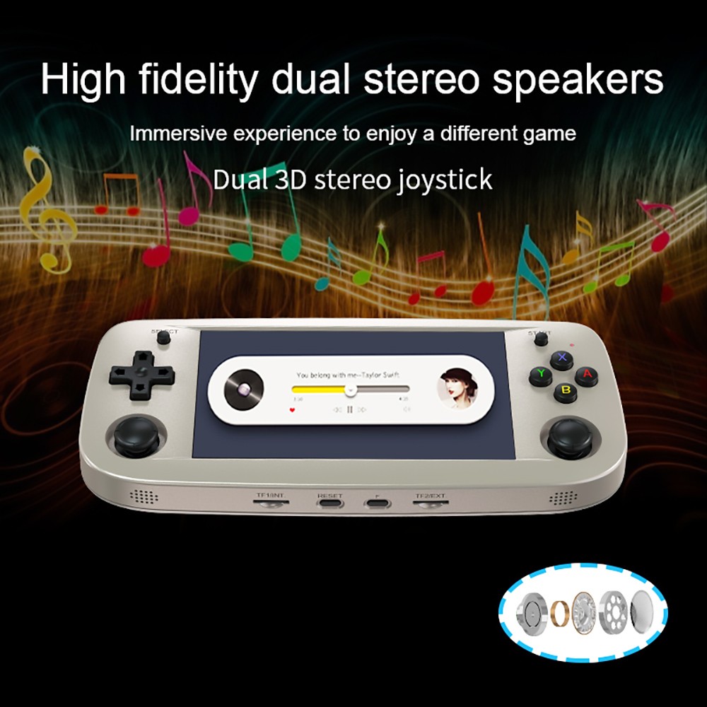 ANBERNIC RG503 Portable Game Console 1+16GB 4.95'' OLED Screen Retro WiFi Bluetooth Linux System - Grey