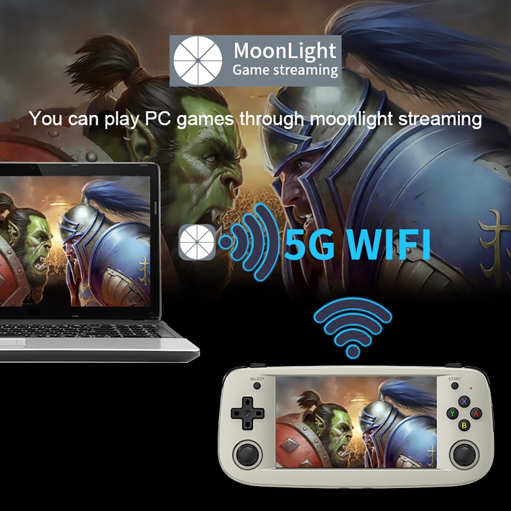 ANBERNIC RG503 Portable Game Console 1+16GB 4.95'' OLED Screen Retro WiFi Bluetooth Linux System - Grey