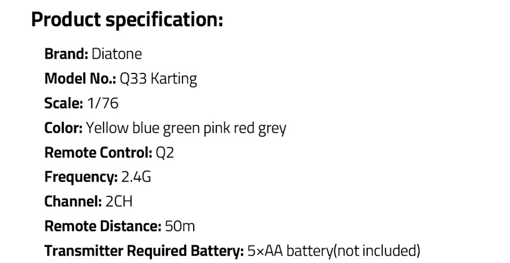 Diatone Q33 JH60823 1:76 Karting RC Car FPV 20 Mins Playing Time with Q2 Romote Control & 5.8G FPV Glasses- Yellow