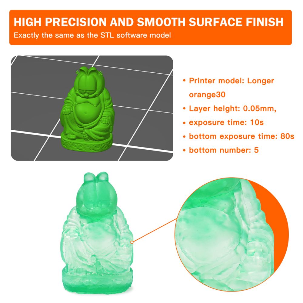 ERYONE 3D Printer Standard Resin Super Low Odor, General LCD UV-Curing Resin 405nm for LCD 3D Printing 500g