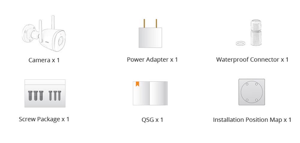 Imou Bullet 2C 4MP IP Wifi hd 4MP (QHD) Outdoor Surveillance Camera, with Built-in Microphone, IP67 Waterproof