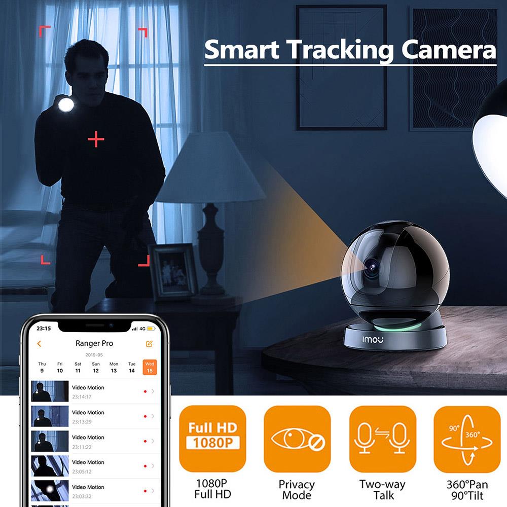 Imou REX 2MP WiFi IP Camera 360 Indoor AI Human Detection Camera Night Vision PTZ Surveillance Camera Smart Home