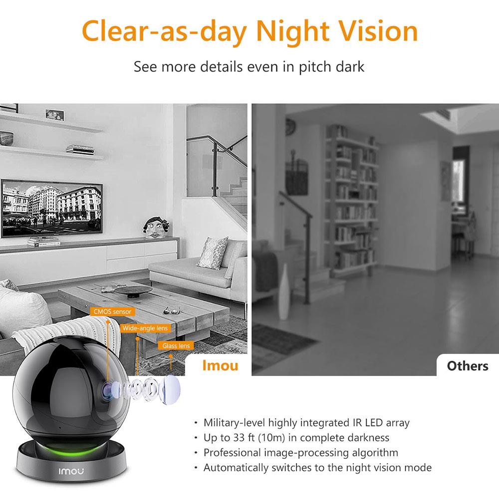 Imou REX 2MP WiFi IP Camera 360 Indoor AI Human Detection Camera Night Vision PTZ Surveillance Camera Smart Home